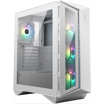   MSI omarica MPG GUNGNIR 110R WHITE/ brez napajalnika/ levo kaljeno steklo/ 4x 120 mm ARGB ventilator/ 1x USB-C/ 2x USB 3.0/ bela