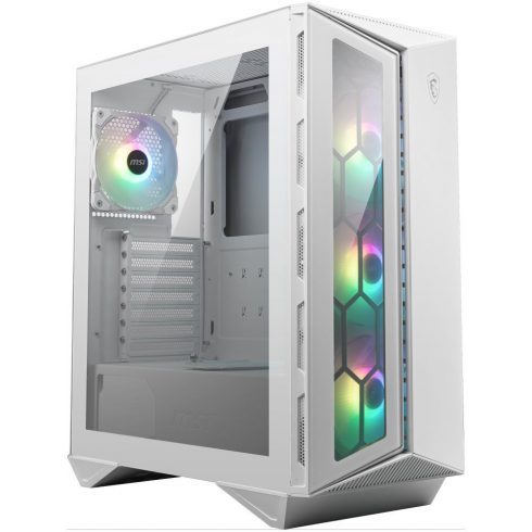 MSI omarica MPG GUNGNIR 110R WHITE/ brez napajalnika/ levo kaljeno steklo/ 4x 120 mm ARGB ventilator/ 1x USB-C/ 2x USB 3.0/ bela