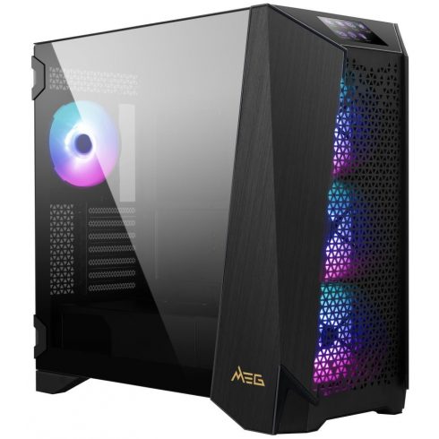 MSI ohišje MEG PROSPECT 700R/ brez napajalnika/ levo kaljeno steklo/ 4x ARGB 120 mm ventilator/ 1x USB3.1 Type-C/ 2x USB3.0/ črn