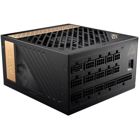 MSI vir MEG Ai1300P PCIE5/ 1300W/ ATX3.0/ akt. PFC/ 10-letna garancija/ 120 mm ventilator/ popolnoma modularen/ 80PLUS Platinum