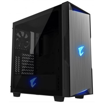   GIGABYTE AORUS C300 GLASS / ATX / prozorna stran / 2x USB 3.0 / USB-C / HDMI / RGB / črna