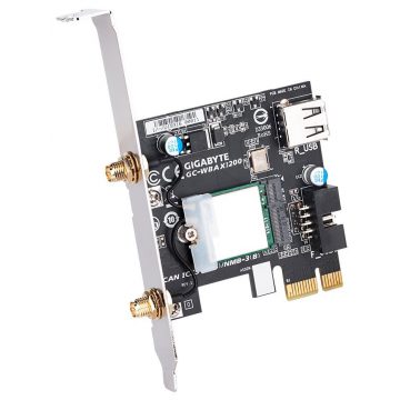   GIGABYTE GC-WBAX1200 / AMD WIFI 6E RZ608 / WiFi 802.11a/b/g/n/ac/ax 2,4 GHz / 5 GHz + Bluetooth 5.2/ PCI-E kartica