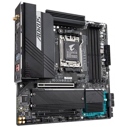 GIGABYTE B650M AORUS ELITE AX / AMD B650 / AM5 / 4x DDR5 / 2x M.2 / USB-C / HDMI / DP / WiFi / mATX