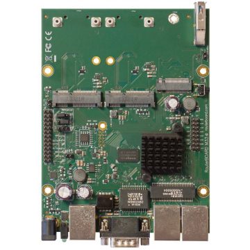   MikroTik RouterBOARD RBM33G 256MB RAM, 2x 880 MHz, 2x miniPCI-e, 1x M.2 reža, 2x SIM reža, 3x LAN, L4