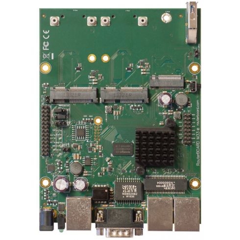 MikroTik RouterBOARD RBM33G 256MB RAM, 2x 880 MHz, 2x miniPCI-e, 1x M.2 reža, 2x SIM reža, 3x LAN, L4