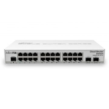   MikroTik Cloud Router Switch CRS326-24G-2S+IN 800MHz CPU, 512MB, 24x GLAN, 2x SFP+ kletka, ROS L5, PSU