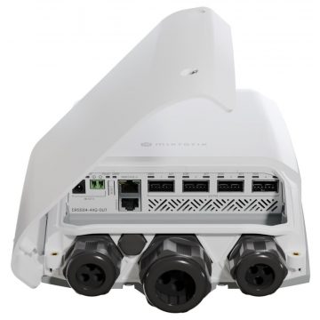   Mikrotik Cloud Switch CRS504-4XQ-OUT, 650 MHz CPU, 128 MB RAM, 1x LAN, 4x QSFP28, 2x PSU, L5, outdoor