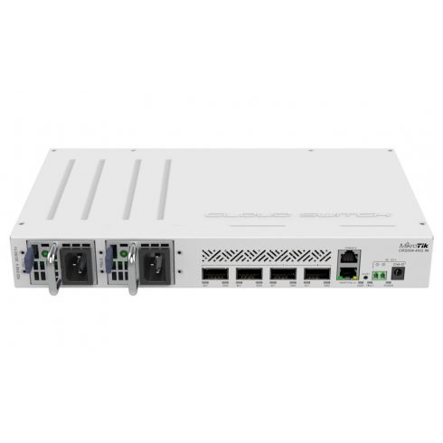 Mikrotik Cloud Switch CRS504-4XQ-IN, 650 MHz CPU, 64 MB RAM, 1x LAN, 4x QSFP28, 2x PSU, L5