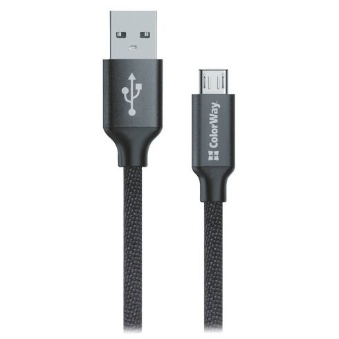 Podatkovni kabel Colorway USB / Micro USB/ 1m/ 2,1 A/ črn