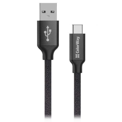 Podatkovni kabel Colorway USB/ USB-C / 2,4 A/ 2 m/ črn