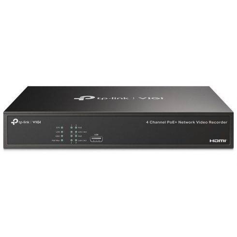 TP-Link VIGI NVR1004H-4P mrežni video snemalnik 4 kanali, 4x Lan s PoE, 2x USB