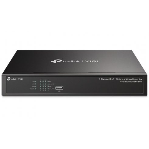 TP-Link VIGI NVR1008H-8MP mrežni video snemalnik 8 kanalov, 8x Lan s PoE, 2x USB