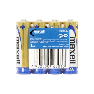 88932# Alkalna baterija AA 1.5 LR6 Maxell 4 kos