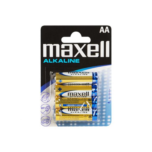 8662# alkalna baterija AA 1,5 LR6 Maxell film z mehurčki 4 kosi