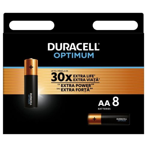 Alkalna baterija Duracell Optimum 8 kosov (AA)