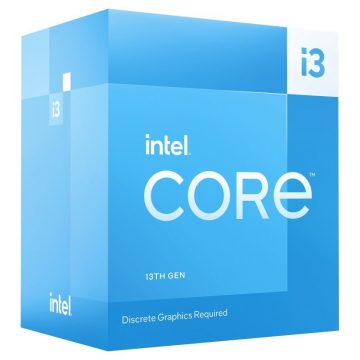   INTEL Core i3-13100F / Raptor Lake / LGA1700 / max 4.5GHz / 4C/8T / 12MB / 58W TDP / brez VGA / BOX.