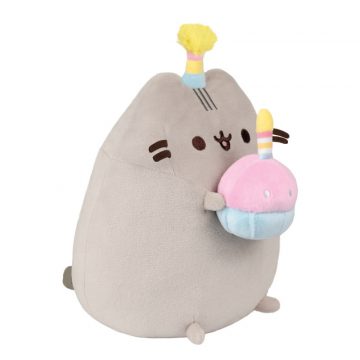   Pusheen - Plišasta maskota s kapo za rojstni dan in torto 24 cm