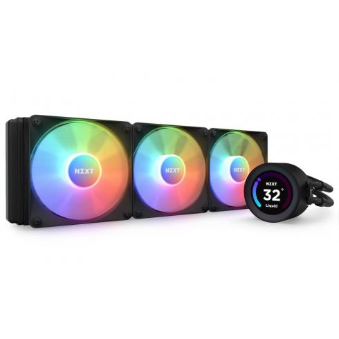 NZXT vodni hladilnik Kraken 360 ELITE RGB / 3x120mm RGB ventilator / 4-pin PWM / LCD disp. / 6 let