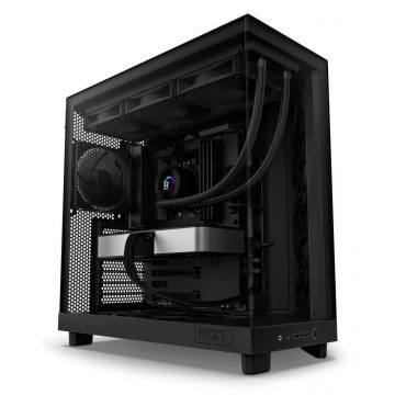   NZXT ohišje H6 Flow dvokomorno / MidT / 3x120mm ventilator / 2xUSB 3.2 / USB-C / steklo stransko in spredaj / črno