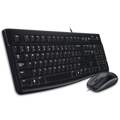 Logitech set MK120/ Žična tipkovnica + miška/ USB/ CZ/ SK/ črn