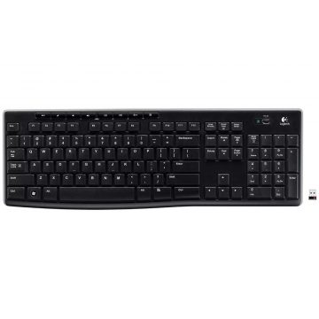   Logitech tipkovnica K270/ Brezžična/ 2,4 GHz/ USB sprejemnik/ US/ Črna