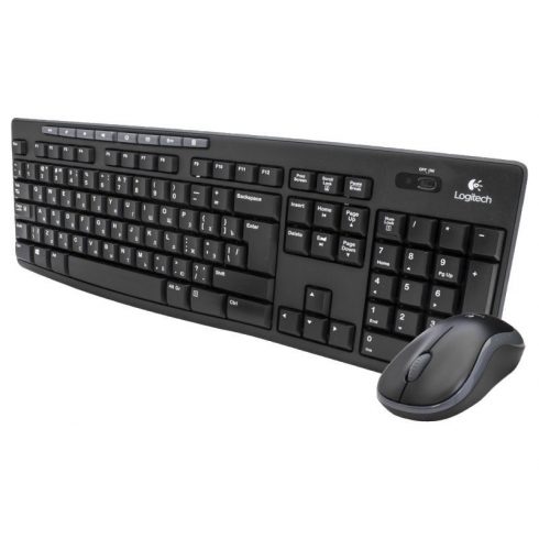 Logitech set MK270/ Brezžična tipkovnica + miška/ 2.4GHz/ USB sprejemnik/ CZ/ črn