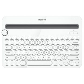   Tipkovnica Logitech K480/ Brezžična/ Bluetooth/ ZDA (ameriška)/ Bela