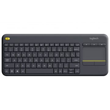   Logitech tipkovnica Touch K400 Plus / Brezžična / 2,4 GHz / Sledilna ploščica / USB sprejemnik / UK / Črna