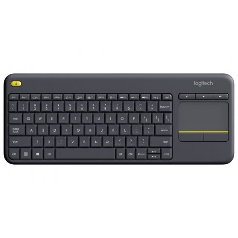 Logitech tipkovnica Touch K400 Plus / Brezžična / 2,4 GHz / Sledilna ploščica / USB sprejemnik / UK / Črna