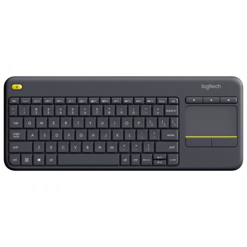 Logitech tipkovnica Touch K400 Plus / Brezžična / 2,4 GHz / Sledilna ploščica / USB sprejemnik / US / Črna