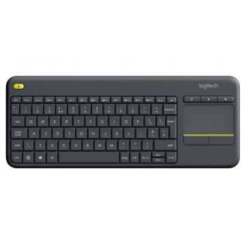   Logitech tipkovnica K400 Plus/ Brezžična/ 2,4 GHz/ Sledilna ploščica/ USB sprejemnik/ CZ/ Črna