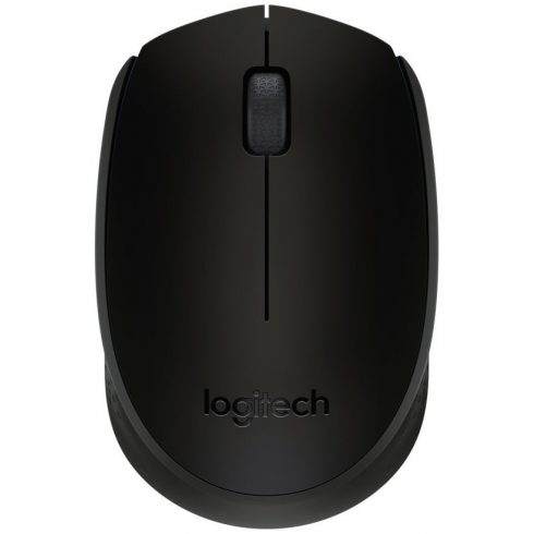 Logitech miška B170/ brezžična/ 3 gumbi/ 1000dpi/ USB/ črna