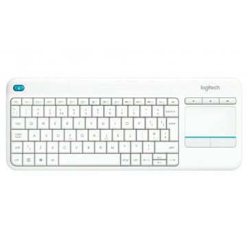   Logitech tipkovnica Touch K400 Plus / Brezžična/ 2,4 GHz/ Sledilna ploščica/ USB sprejemnik/ CZ/ Bela