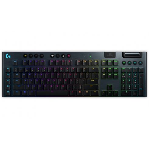 Logitech gaming tipkovnica G915 LIGHTSYNC RGB/ mehanska/ brezžična/ GL taktilna/ USB/ US layout/ Carbon