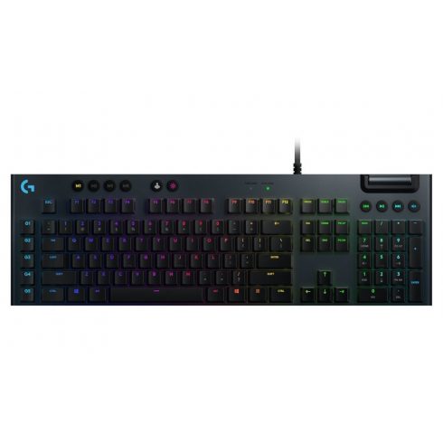 Logitech igralna tipkovnica G815 LIGHTSYNC RGB/ mehanska/ GL taktilna/ USB/ US layout/ Carbon