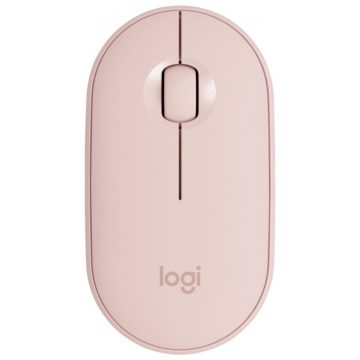   Logitech miška Pebble M350/ brezžična/ 3 gumbi/ 1000dpi/ Bluetooth/ USB/ roza