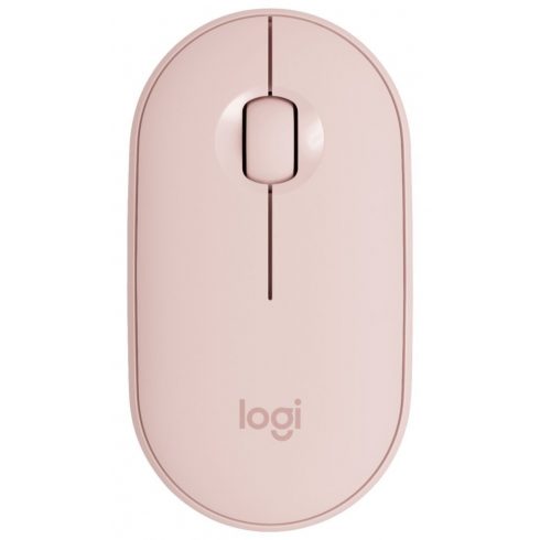 Logitech miška Pebble M350/ brezžična/ 3 gumbi/ 1000dpi/ Bluetooth/ USB/ roza