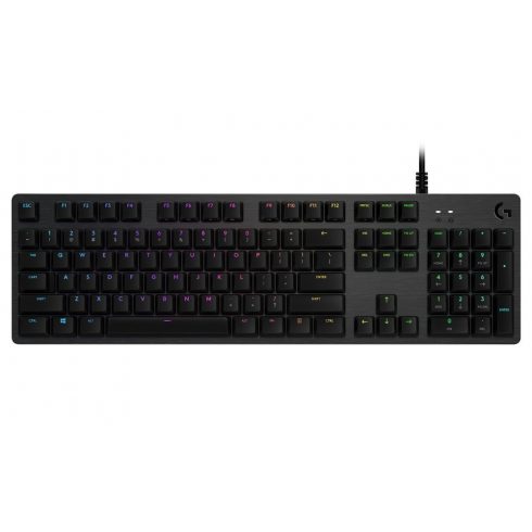 Logitech gaming tipkovnica G512 LIGHTSYNC RGB/ mehanska/ GX Red/ USB/ US layout/ Carbon