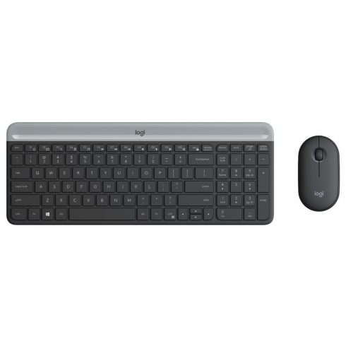 Logitech komplet tipkovnica in miška MK470/ brezžična/ 2.4GHz/ USB sprejemnik/ CZ/ črna