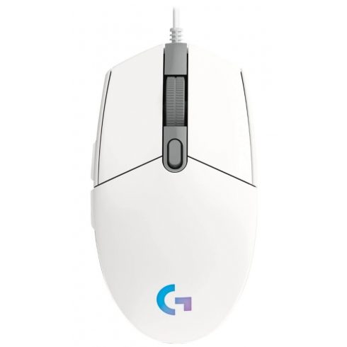 Logitech gaming miška G203 LIGHTSYNC/ optična/ 6 gumbov/ 8000dpi/ USB/ bela