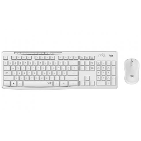 Logitech set MK295/ Brezžična tipkovnica + miška/ 2,4 GHz/ USB sprejemnik/ US/ bela