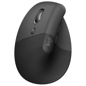   Logitech Lift Left Vertical Ergonomic Mouse - Graphite Vertical mouse, optical, 6 buttons, wireless, USB+Bluetooth