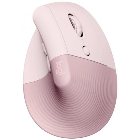 Logitech Lift Vertical Ergonomic Mouse - Dark Rose Vertikalna miška, optična, 6 gumbov, brezžična, Bluetooth