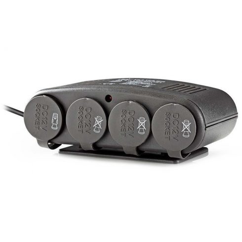 NEDIS univerzalni DC/DC napajalnik/ avto adapter/ 120 W/ 4,0 A/ 4x 12 V DC vtičnica/ USB/ črn