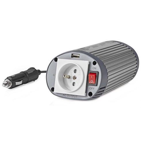 NEDIS napetostni pretvornik/ 12V DC/230V AC 50Hz/ 150W (300W peak)/ 1x USB/ 1x vtičnica tipa E