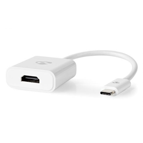 NEDIS redukcijski kabel z adapterjem/ USB-C vtič - HDMI vtičnica/ bel/ blister/ 20 cm