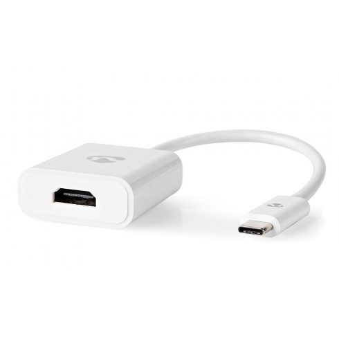 NEDIS reduktorski kabel z adapterjem/ USB-C vtič - HDMI vtičnica/ bela/ plastična vrečka/ 20 cm