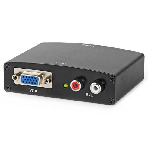 NEDIS pretvornik VGA v HDMI/ 2x RCA/ črn