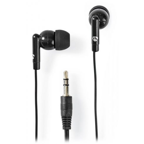 NEDIS žične slušalke/ in-ear/ 3,5 mm jack/ kabel 1,20 m/ črne