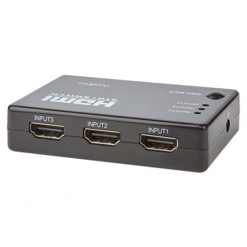   NEDIS HDMI stikalo/ 3x HDMI vhod/ 1x HDMI izhod/ 1080p/ ABS/ antracit/ škatla